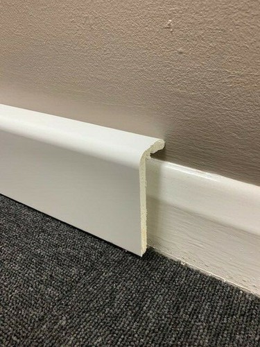 Sample white upvc skirting - upvc,
